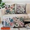 Fodere Decorative per Cuscini con Motivo Floreale Ricamato 2D, Fodera per Cuscino Decorativa Adatta per Divano, Camera da Letto, Auto