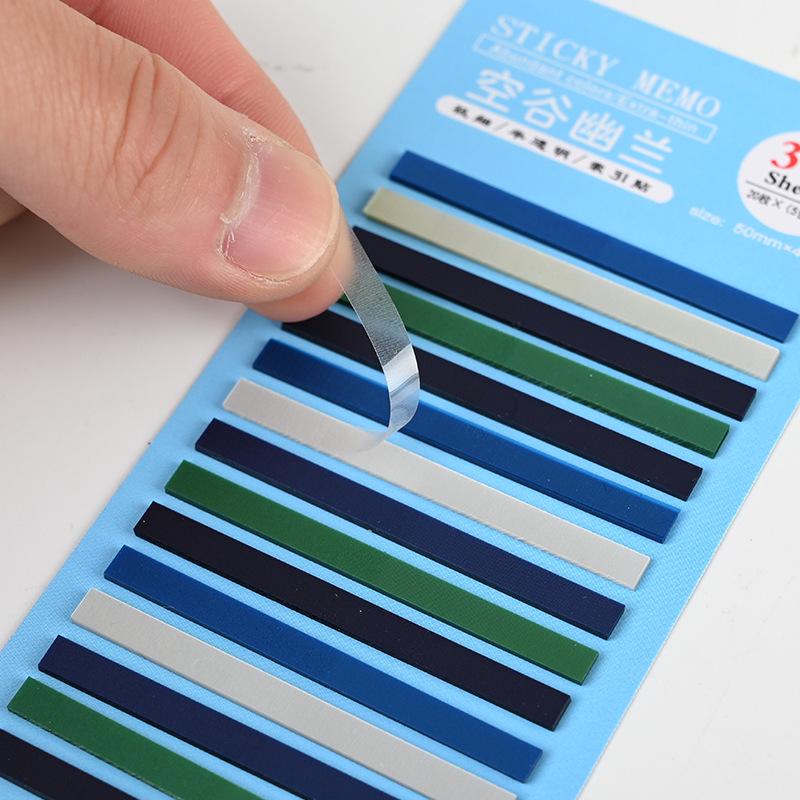 Thin Fluorescent Sticky Note Strips - Candy Colored Student Index Stickers