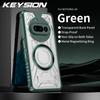 KEYSION Transparent Magnetic Case for Nothing Phone 3A Pro Silicone+PC Heavy Duty Shockproof Phone Cover for Nothing Phone 3A