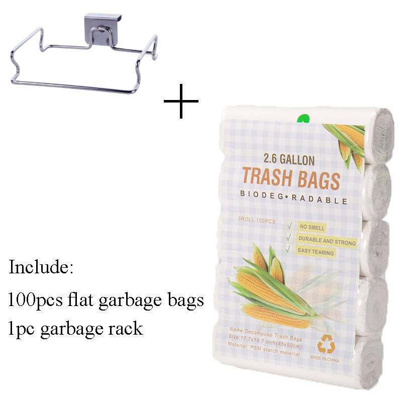 Biodegradable Garbage Bag 2.6 Gallons Household Garbage Bag Biodegradable Recyclable Small Durable Thick Odorless Homes Office