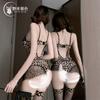 Sexy Leopard Print Lace Lingerie With Underwire Seductive Intimate Nightwear For Women
