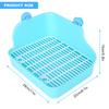 Square Shape Pet Toilet Plastic Easy To iInstall Small Animal Toilet for Rabbit Chinchilla Guinea Pig Cage Use