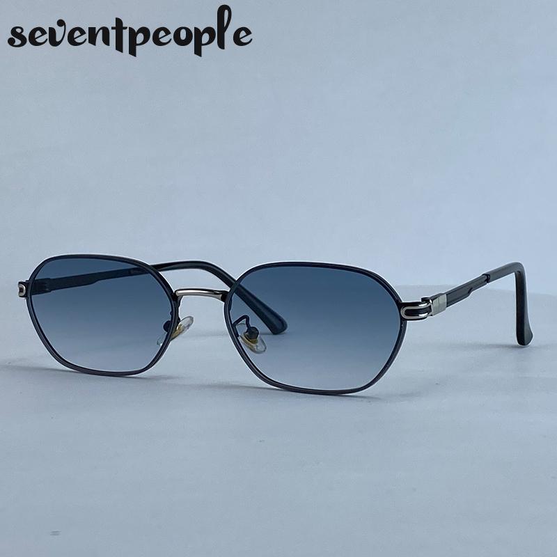 Steampunk Rectangle Sunglasses  Luxury Brand Trendy Metal Small Frame Sunglass For Ladies Classic Rectangular Shades UV400
