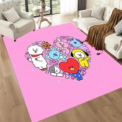 Bt21 Square Rugs Are a Great Choice for Living Rooms, Bedrooms, Home Décor, and As Gifts