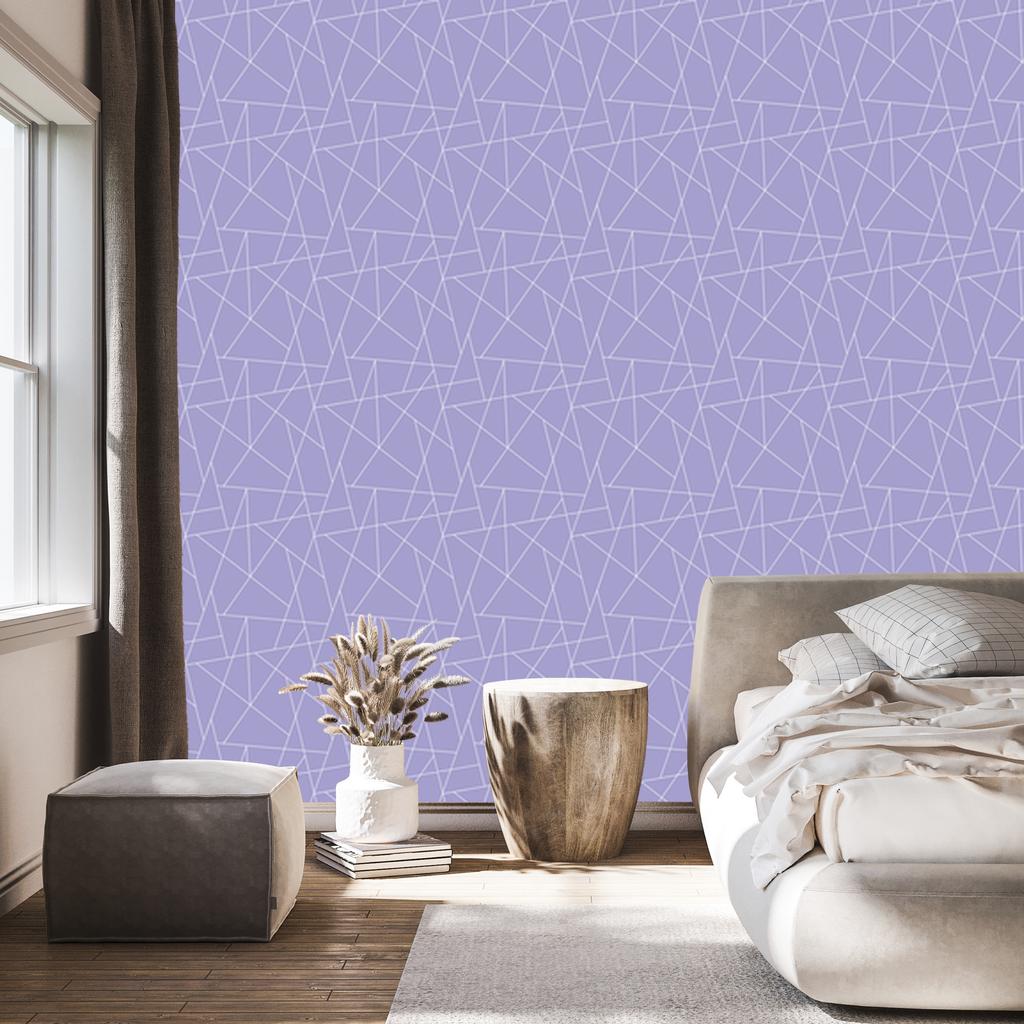 Wallpaper Geometric pattern blue, subtle detail 50x1000
