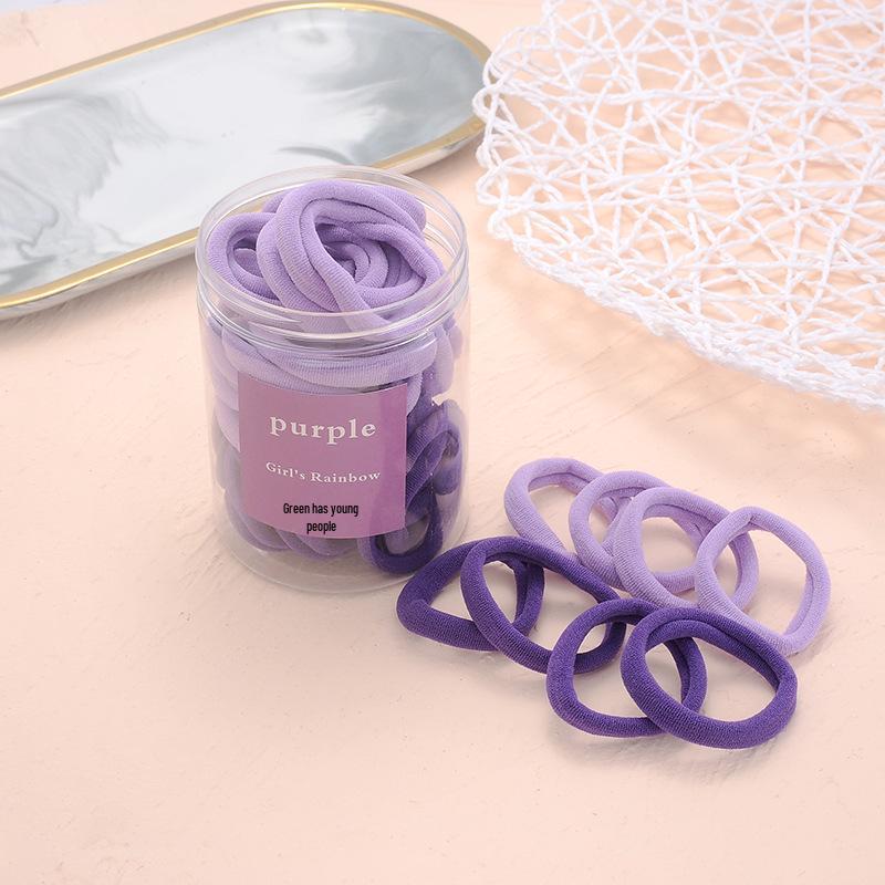 Gradient Multicolor High Elasticity Hair Ties - 50pcs Cute Candy Colors for Women