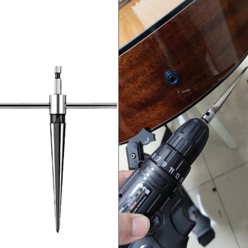 Steel Guitar Tailpin Hole Reaming Drill For Pickup Mounting And Woodworking Applications