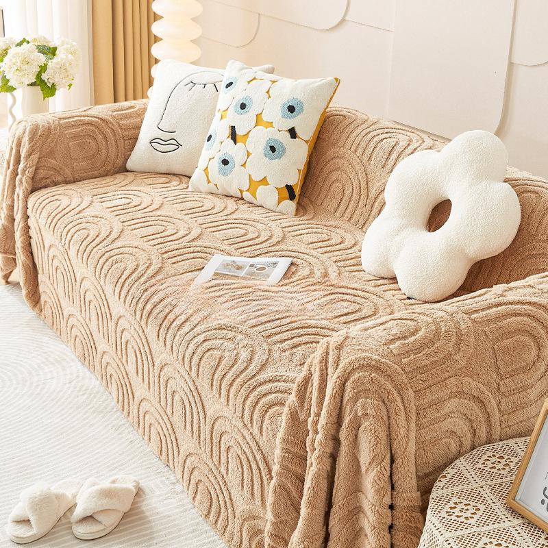 

Жаккардовый бархатный диван, интегрированный зимний плюшевый полностью покрытый диван, подушка, нескользящий чехол для дивана, одеяло 180*130cm