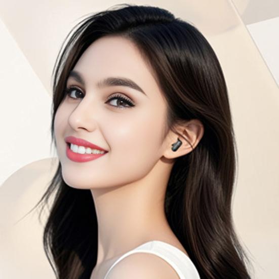 1 Pair Wireless Earphone Half-in-Ear Noise Canceling HiFi Sound Bluetooth-compatible 5.3 Earbuds Sports Running Headphone Earpiece