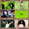 Charli XCX Brat Flag Tapestry Banner For Bedroom Outdoor Living Room Restaurant Bar Wall Decor Party