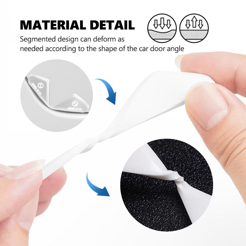 FA42/4pcs Car Door Corner Protective Anti-collision Guard Covers For BMW Performance M E87 E30 E46 E28 F35 G20 E93 F20 X3 X