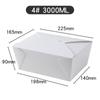 50-Pack Disposable White Paper Takeout Boxes for Salads, Fried Rice, and Fried Chicken