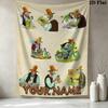 Custom Name Pettson Pattern Wall Tapestry Aesthetic Wall Hanging Printed Fabric Blanket Decorative Tapestries for Bedroom Living Room Home Decor