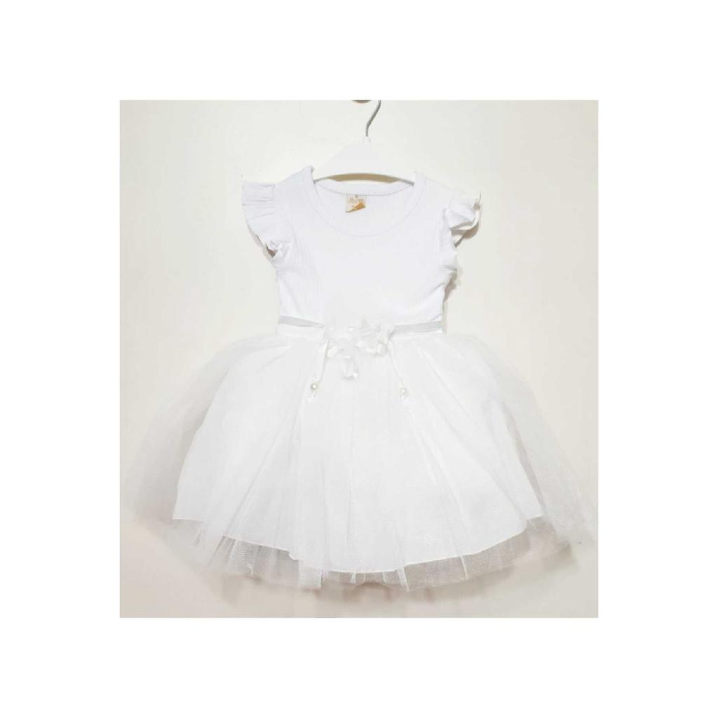 Girl's White Tulle Cotton Spesielle anledninger Bursdag Daglig Princess Dress