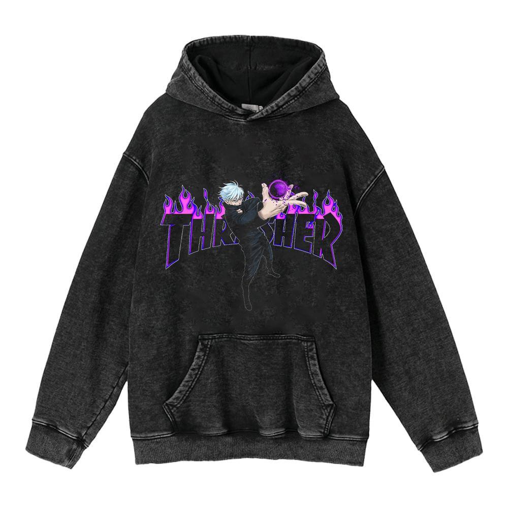 Autumn And Winter Washed Retro Hoodie Riman Retro Sweater