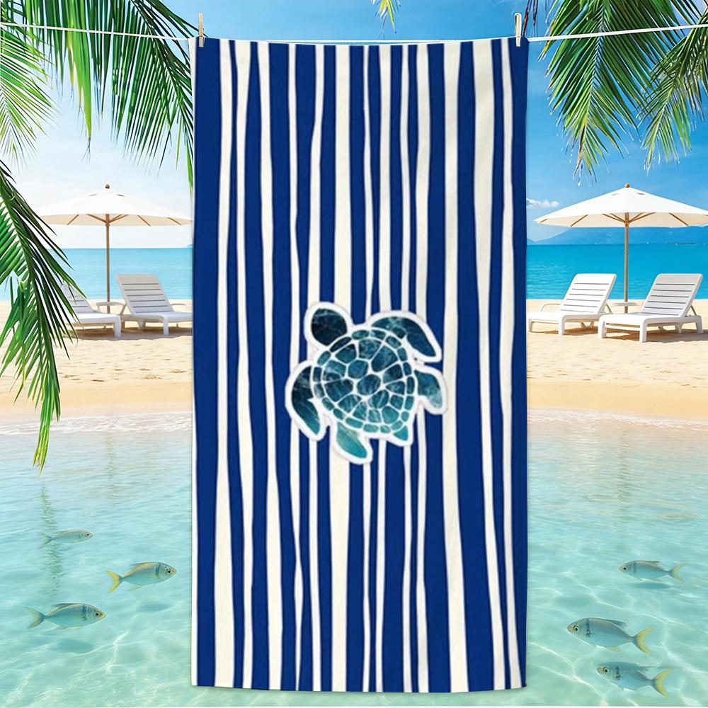 Beach Turtle Animal Printed Beach Towel, Quick Drying Absorbent Beach Towel, Outdoor Sports Swimming Beach Towel  Hair Towel