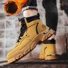 Módní zimní pánské boty Plyšové teplé sněhule Módní vysoké boty PU kůže Ležérní boty Plus sametové teplé bavlněné boty Botas Hombre