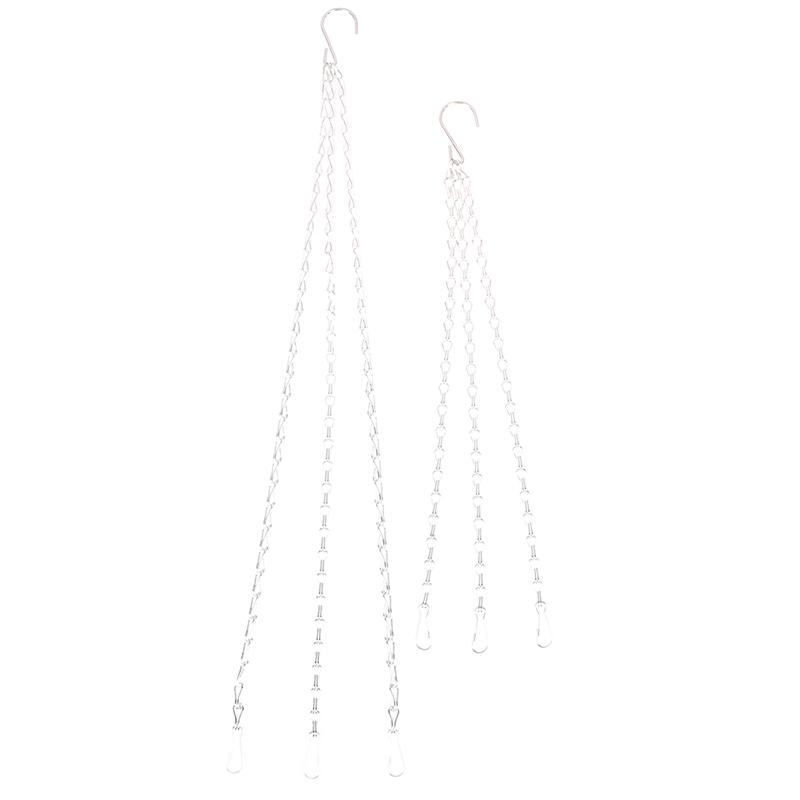 1Pc 40/50Cm Imitation Rattan Hanging Basket Flower Pot Chain With 3 Hooks Chains Plants Plant Grow Basin Home Garden Decor