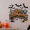 1pc Halloween Happy Wall Sticker Removable PVC Wall Decoration for Bedroom Cartoon Kitchen Party Home Decor