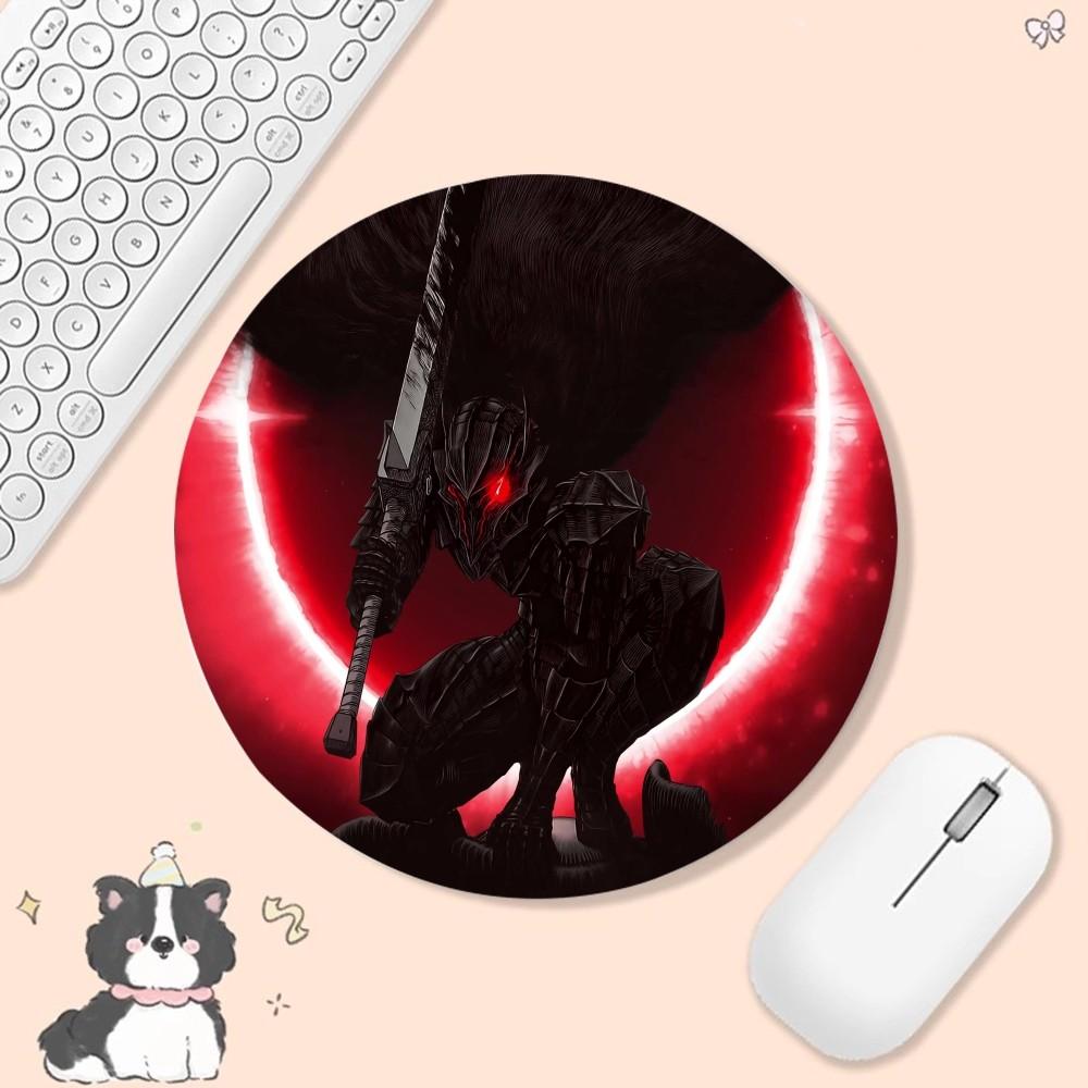 

Коврик для мыши Berserk INS Модный Круглый Офисный Студенческий Игровой Утолщенный Подкладка для Письма Нескользящая Подушка Коврик для Мыши для ПК Компьютерного Стола Not LockEdge 20x20cm