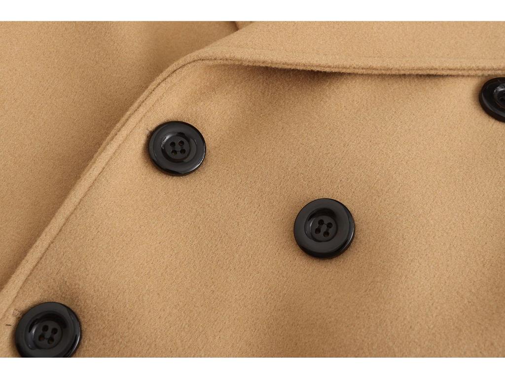 Europäischer & Amerikanischer Herren Wollmantel - Britischer Stil, Mittellang, Langarm, Herbst/Winterbekleidung.