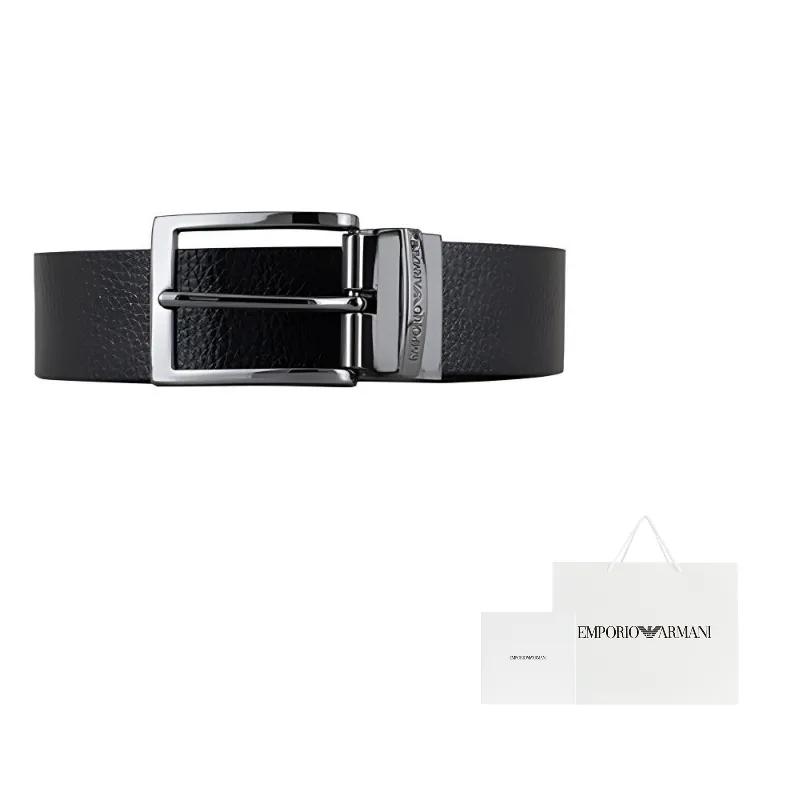 EMPORIO ARMANI Leather Belts Men's Width 3.5cm (Unisex) Leather Belts Y4S195YLO8J88001