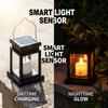 4/2/1PC Solar Palace Lantern Outdoor Hanging Waterproof LED Decoration Flashing Flameless Candle Light, Used for Christmas Party Decoration