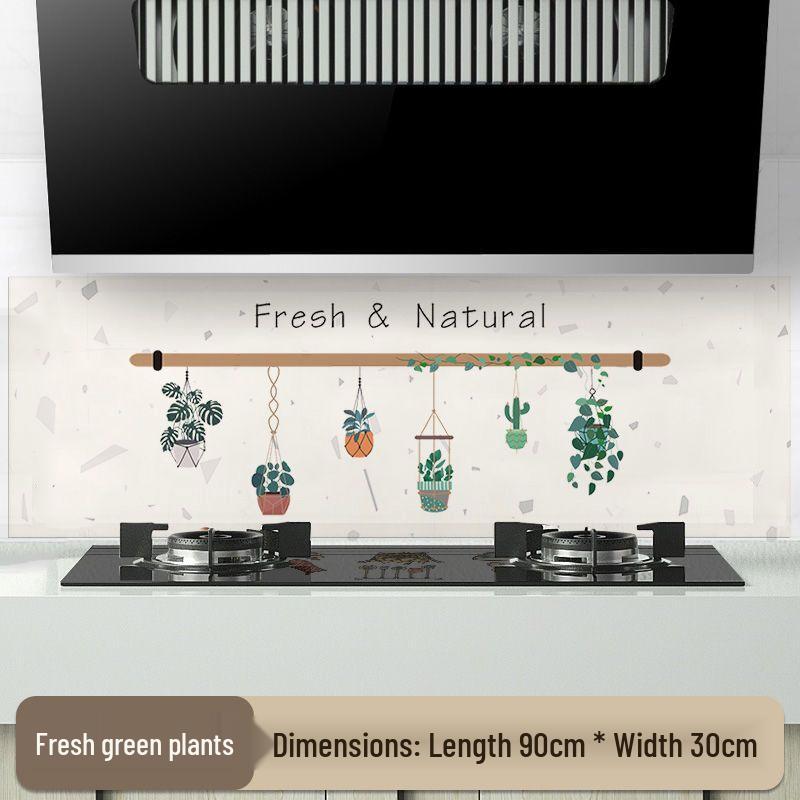 High-Temperature Resistant, Fireproof, Waterproof Kitchen Wall Sticker - Oil & Stain Proof for Stove, Range Hood, and Tile