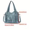 1pc Retro Women's Shoulder Tote Bag, Soft Synthetic Synthetic Leather, Detachable Adjustable Strap, Multiple Pockets for Daily Use or Work