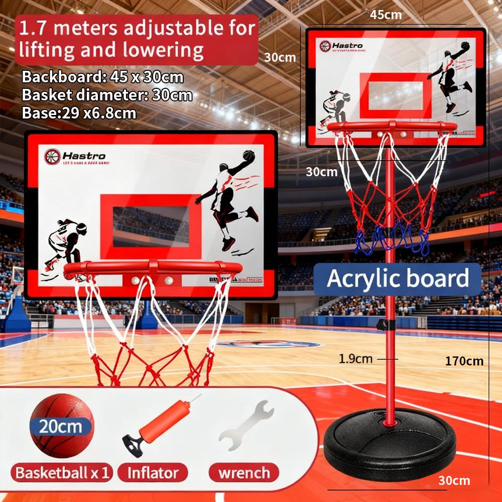 Children s Adjustable Height Basketball Stand 1.7m Affordable Indoor Toy with Free Movement Feature