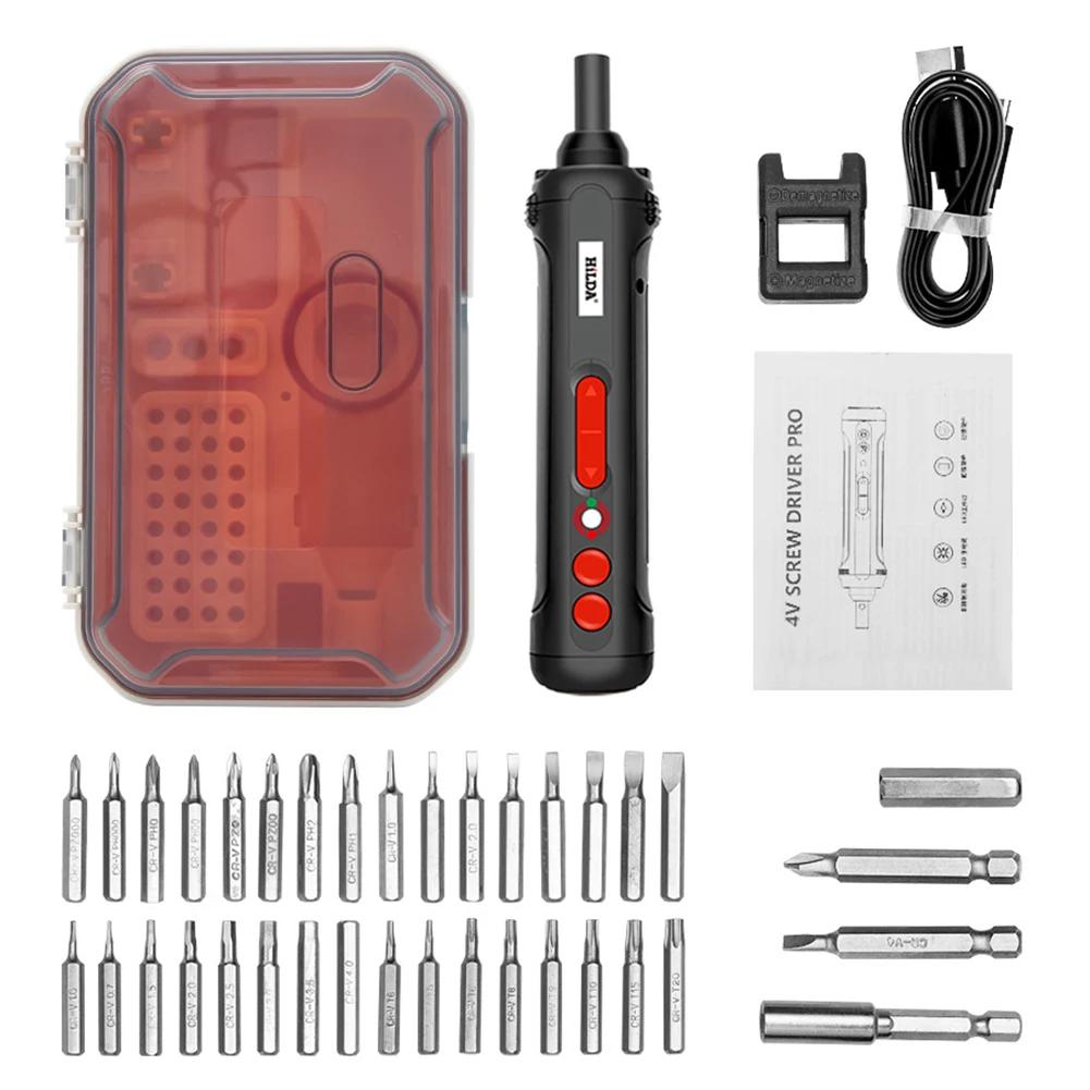 3.6V Cordless Electric Screwdriver Rechargeable 1500mah Lithium Battery Mini Drill Power Tools Set Household Maintenance Repair