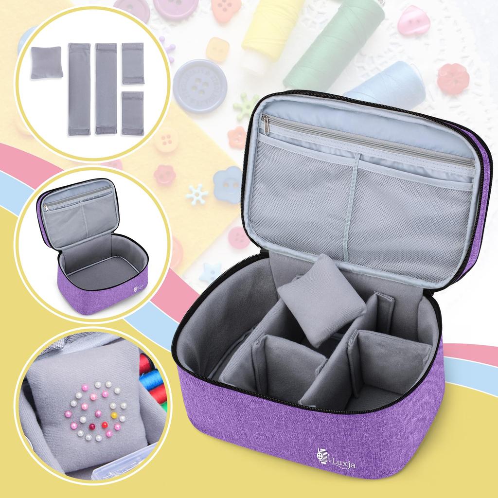 Luxja Sewing Large Capacity Sewing Tool Purple Bag/Sewing Box, (Bag Only), Storage,