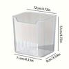 6/2Pcs BPA-Free Refrigerator Side Door Organizer Set - Transparent, Freshness-Preserving Storage Containers for Kitchen & Dining