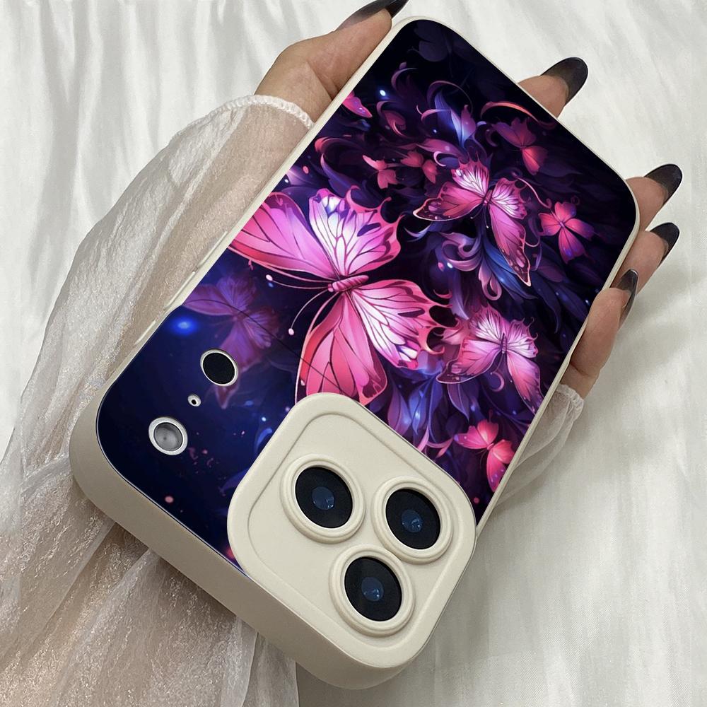 M294 Butterfly cute Design Angel Eyes Soft Phone Cases for iPhone Samsung Galaxy Xiaomi Rdemi Huawei Honor Infinix Realme OPPO vivo All Model TPU Case