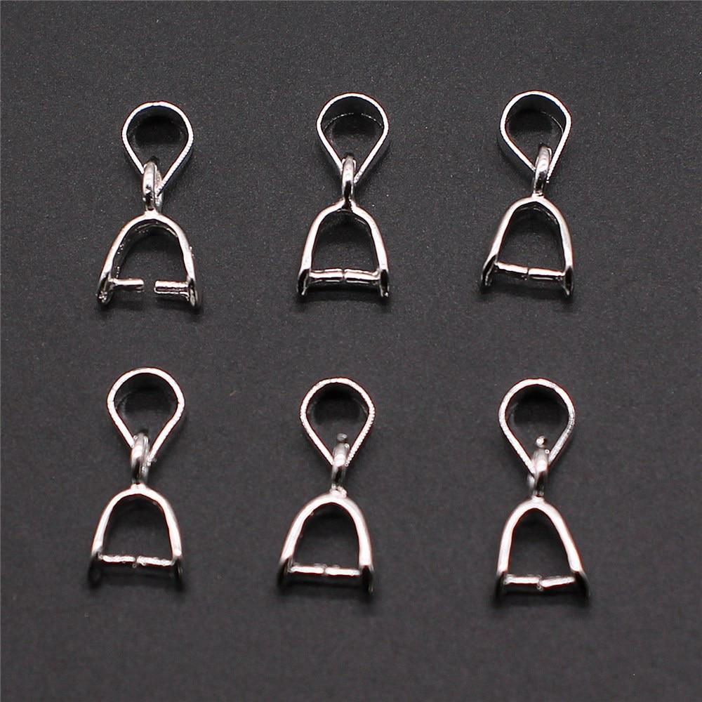 

30шт Подвески Застежки Ювелирные компоненты Аксессуары Серебряный цвет Медь 6X14mm