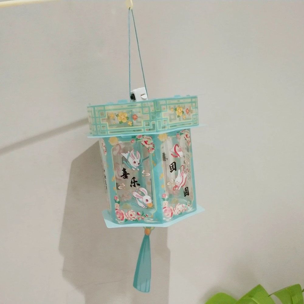 Leuchtende Laternen zum Mittherbstfest Cartoon Vintage Hängelampe Festival-Laterne Kinder