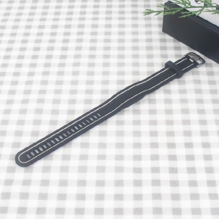 Two Tone Silicone Wristband, Replacement Watch Strap with Flexible Adjustment for Workdays, Exercise, and Travel