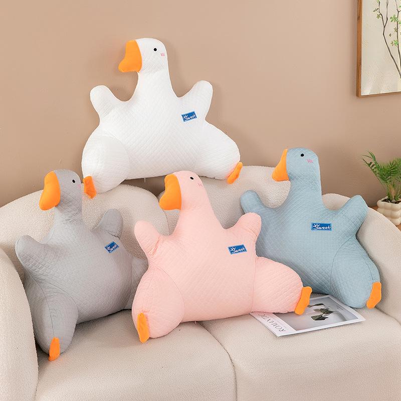 New Ice Silk Big Goose Waist with The Head of The Bed and Velvet Cloth Seat Cushion Pedal Sleeping Pillow Baby Learns To Sit On The Pillow
