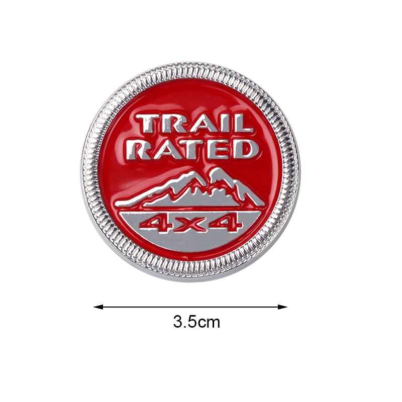 1 Pezzo Emblema Metallo 3D 4X4 Trail Rated Logo Distintivo Adesivo Auto Per Renegade Wrangler jK Grand Cherokee Styling Auto Accessori Auto
