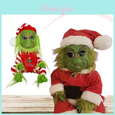 Cute 20cm Grinch Doll Plush Toy Ideal For Christmas Gifts And Home Decorations