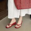 Fashion Fashion Round Toe Ladies Wedges Slippers Shoes Summer Flip Flops Women Wedges Wedges Slippers Heeled Shoes Female Slides Sandals