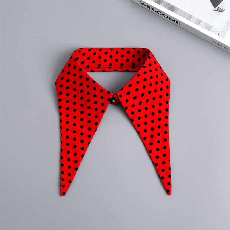 Red Polka Dot Exaggerated Large Collar Sweaters Decorative Fake Collar Detachable Fake Blouse Collar Detachable Shirt Lapel
