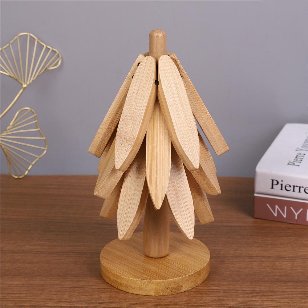 Black Walnut Heat-Resistant Coaster Set - Wooden Table Decoration, Anti-Scalding Insulation Pad.