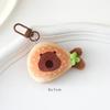 Creative Soft Stuffed Burger Animal Capybara Plush Doll Key Chain Toy Cartoon Bag Car Pendant Toast Keyring