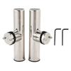 2PCS Tournament Style Boat Fishing Rod Holders Stainless Steel Clamp On Rail Mount Fishing Pole Holders Mounted To