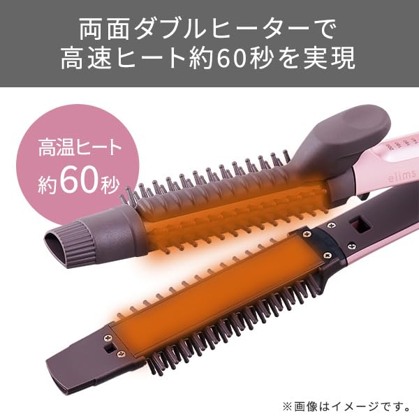 Tescom Hair Iron with Negative Temperature Automatic Melty Pink Ions, 32mm, Control/Lock/Memory Function, Shut-off, Easy-Release Plug, TB553A-P