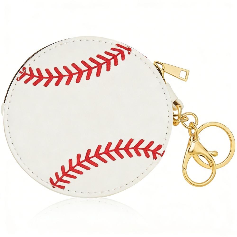 

Fashion PU Leather Sports Keychain Wallet Waterproof Ball Shaped Ball Shaped Coin Purse Sporty Coin Purse Sports Activities