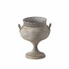 Iron Ornamental Planter Metal Oval with Openwork Rim Ornate for Balcony