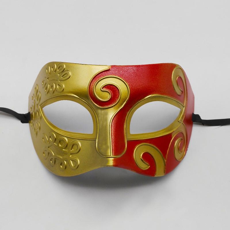 Halloween Mask Plastic Dual Color Carved Headpiece For Costume Party And Theatrical Performance