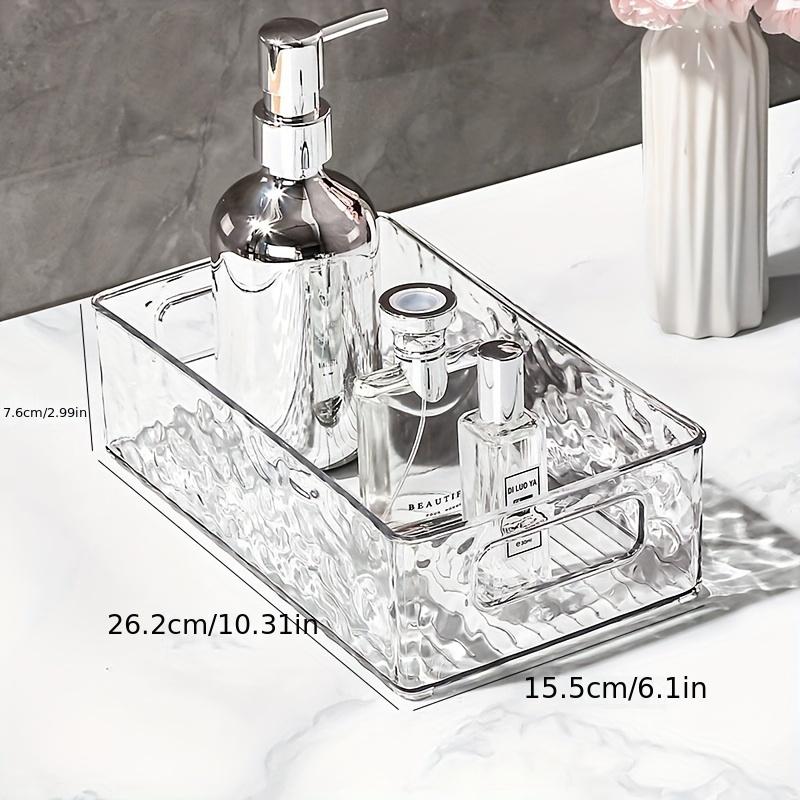 

Luxury Glacier Pattern Stackable Storage Box High Beauty Cosmetics Sorting And Basket Light Beauty Organizer